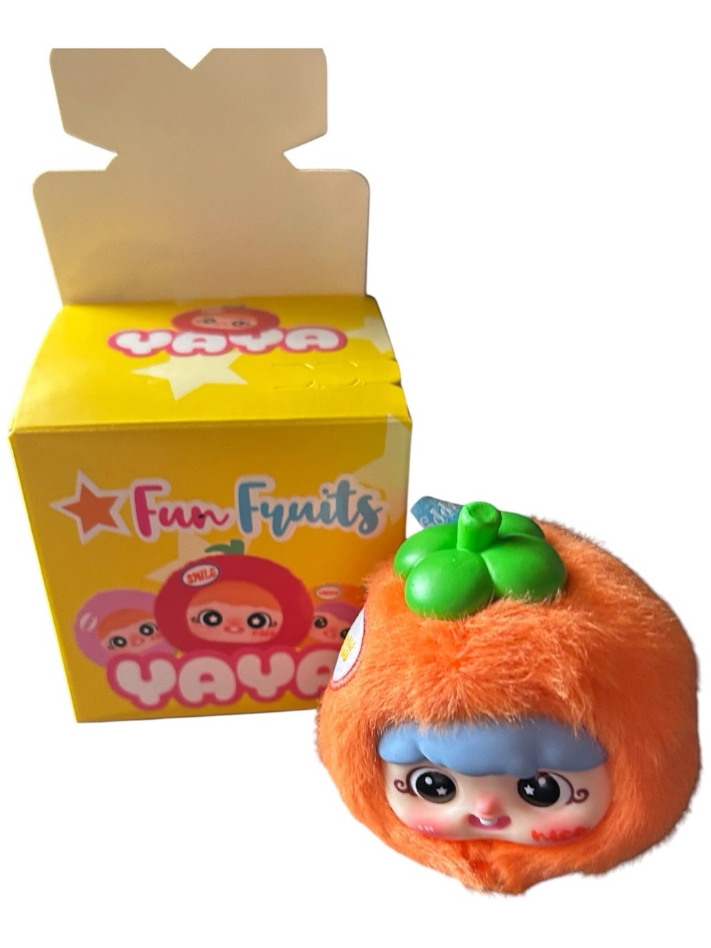 Yaya Fun Fruits Orange Plush Toy with Green Leaf